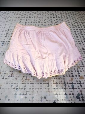 American Eagle Outfitters, Pale Pink  Ruffle-Hem, Size XL, tiered Mini Skirt EUC